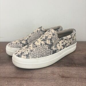 Cushionaire Snake Print Slip On Sneakers Womens Size 8 M Rhona Comfort